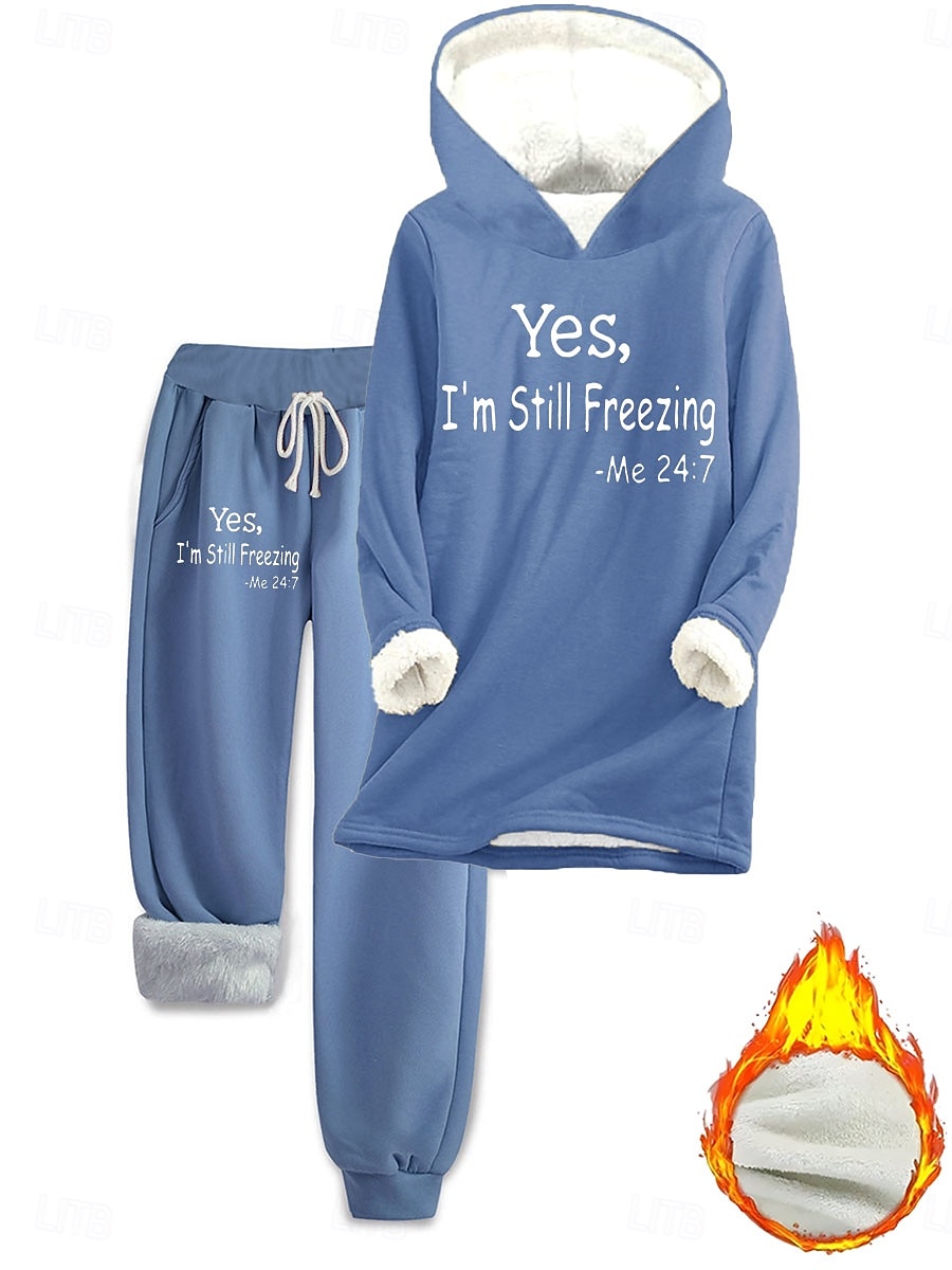 Damen Täglich Stilvoll Zweiteilige Sets Trainingsanzug Hosen-Sets Langarm Mit Kapuze Grafik Buchstabe Kordelzug Druck Lässig Täglich Schwarz Rosa Dunkelpink Herbst Lässiger Schnitt 2025 - $47.99 –P5