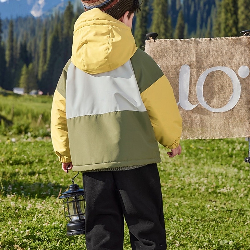 Infantil Para Meninos Jaqueta de Trilha Jaqueta para atividades ao ar livre agasalhos Bloco de cor Manga Longa Zíper Bolsos Comfort IMPERMEÁVEL A prova de Vento Casaco Ao ar livre Moda Diário Verde de 2025 por $70.99 –P4
