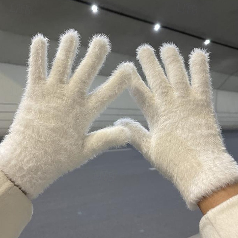 Naisten 1 pari Sormenpää / Talvi käsineet Katutyyli / Ulkoilma Hanskat - Yhtenäinen Pisin sormi 2026 - $15.49 –P5