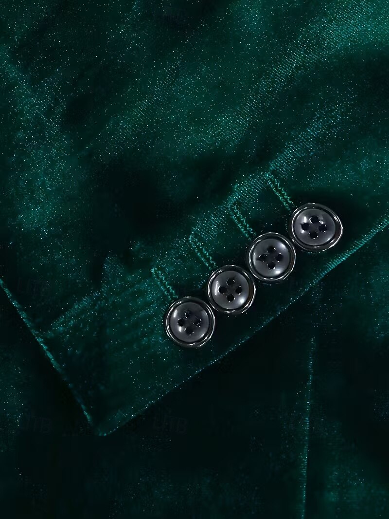 Uomo Abiti da lavoro Casuale Feste Nero Borgogna Autunno Tuta Bavero classico Casual Formale Tinta unita Vestibilità aderente 2 pezzi Monopetto Due Bottoni del 2026 a $99.99 –P4