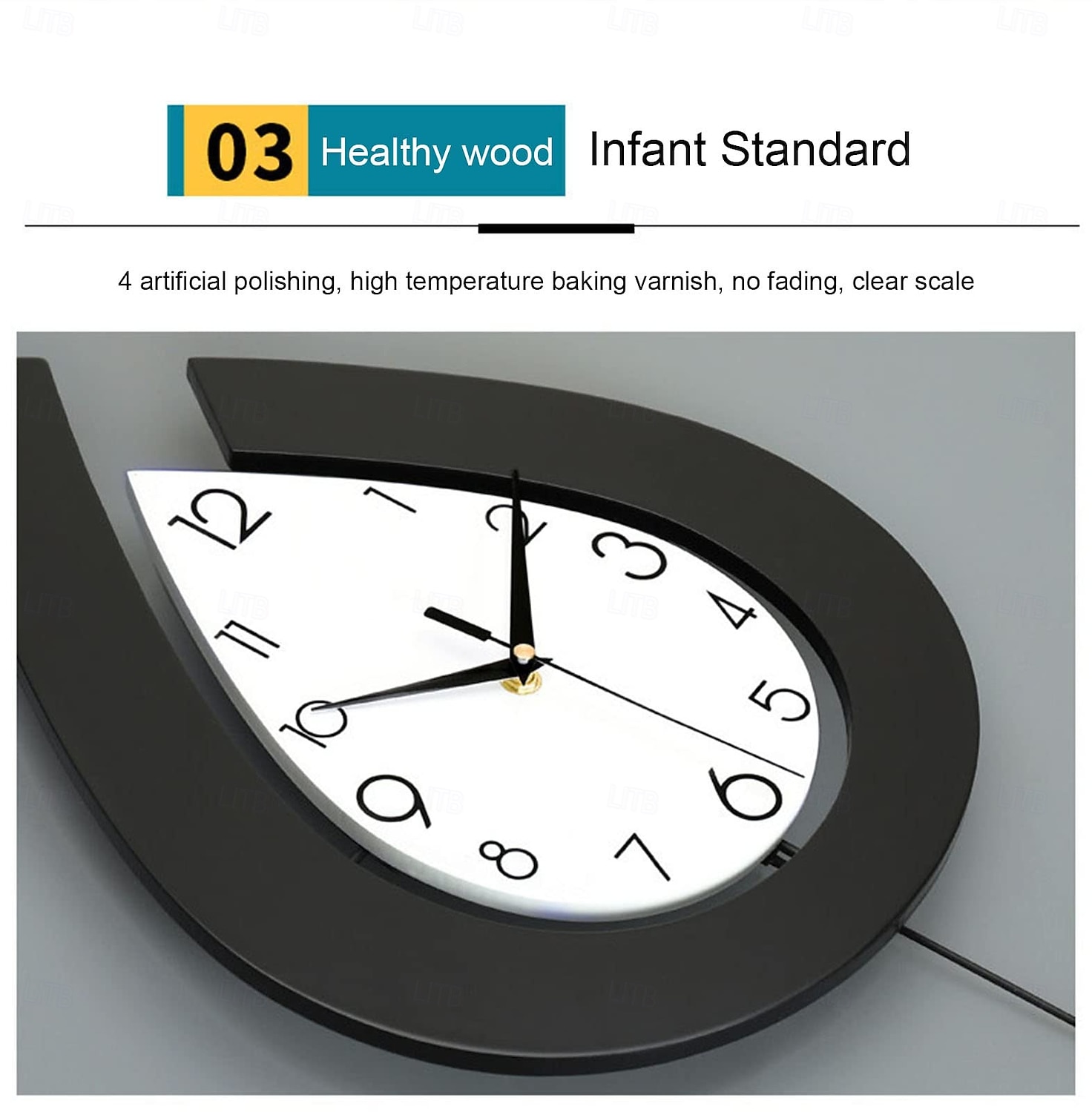 μεγάλο ρολόι τοίχου με σταγόνα νερού, μοντέρνο ρολόι τοίχου για σαλόνι, κατάλληλο για διακόσμηση σπιτιού, υπνοδωματίου, κουζίνας και γραφείου 2026 - $60.99 –P3