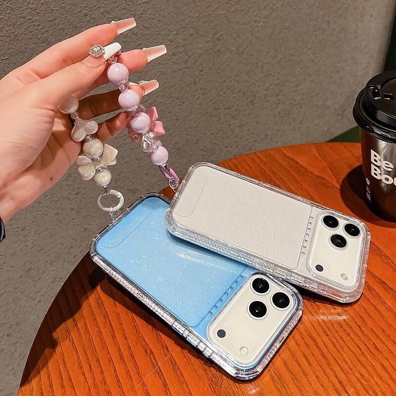 teléfono Funda Para iPhone 17 Pro Max 17 Air 16 15 14 Pro Max Plus 13 Pro Max Funda Trasera con cordón Brillo ostentoso brillante Antigolpes Retro TPU Acrílico 2025 - $12.99 –P13