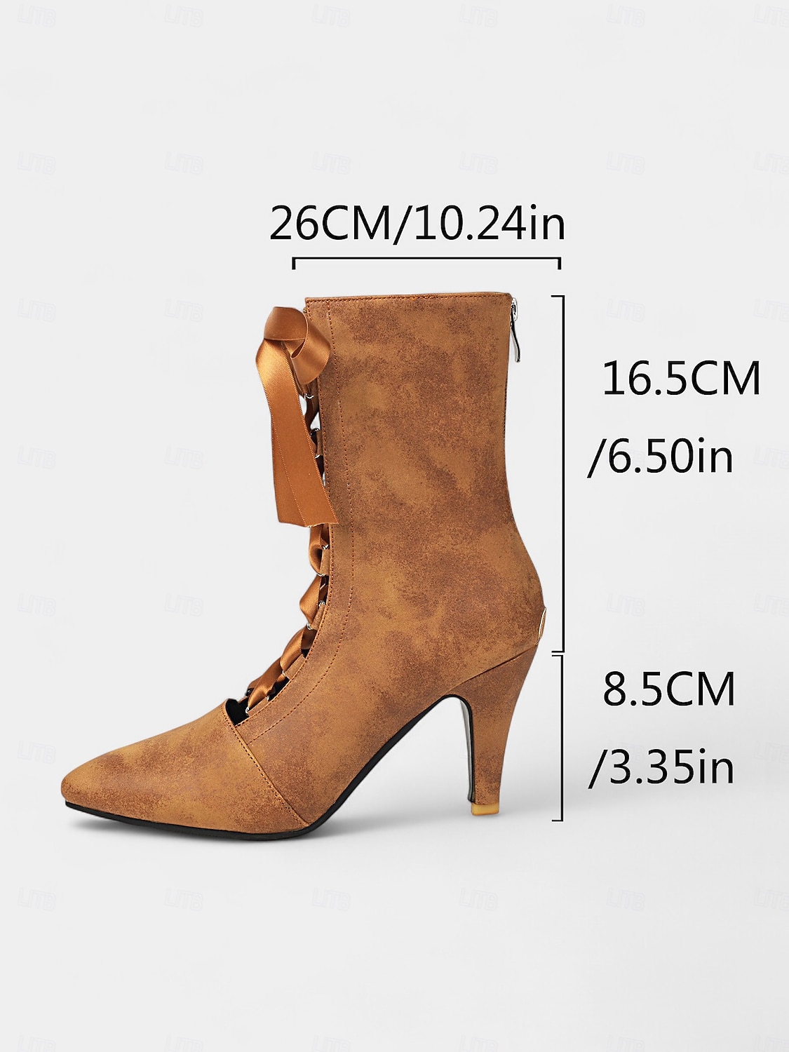 Femmes Bottes Rétro Soirée Quotidien Bottines À lacets Stiletto Bout Pointu Élégant ancien Faux Cuir À lacets Noir Rouge Bordeaux Marron de 2025 ? $54.99 –P5