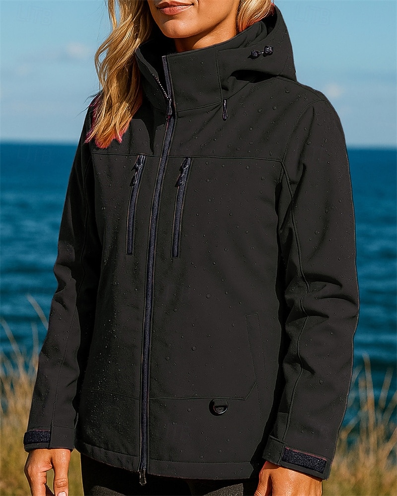 Women's Hiking Jacket Fleece Jacket Winter Coat 3 in 1 Jacket Winter Autumn / Fall Outdoor Waterproof Windproof Top Black White Yellow Pink Blue 2026 - $31.99 –P7