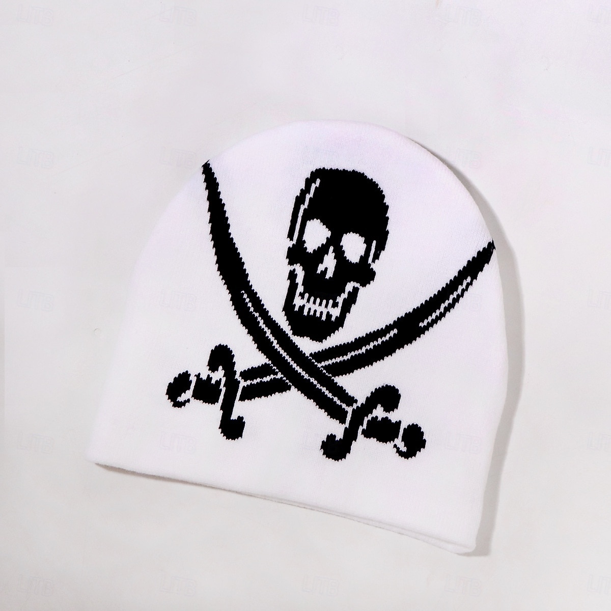 Herre Unisex Beanie lue Vinterhatter Luer 骷髅头毛线帽 Strikk lue Svart Vin Akryl Fiber Jacquard Strikket Koselig Halloween Dagligdagstøy Festival Hodeskaller Varm 2026 - $4.49 –P4