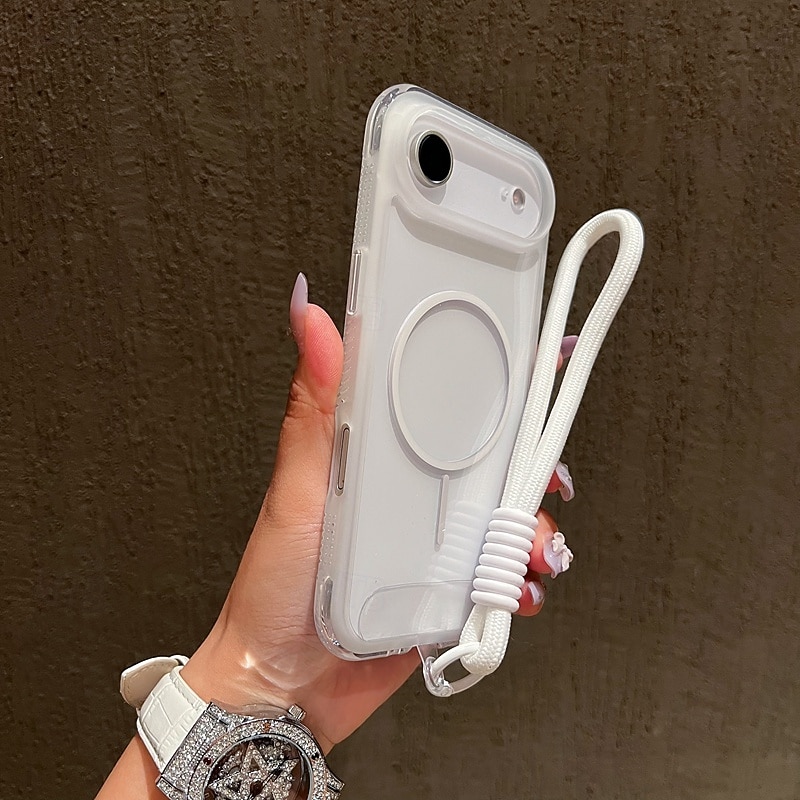 τηλέφωνο tok Για iPhone 17 Pro Max 17 Air 16 15 14 Pro Max Plus 13 Pro Max Πίσω Κάλυμμα με τον Lanyard Υποστήριξη ασύρματης φόρτισης Μη κιτρίνισμα Ρετρό TPU Ακρυλικό 2025 - $16.99 –P9