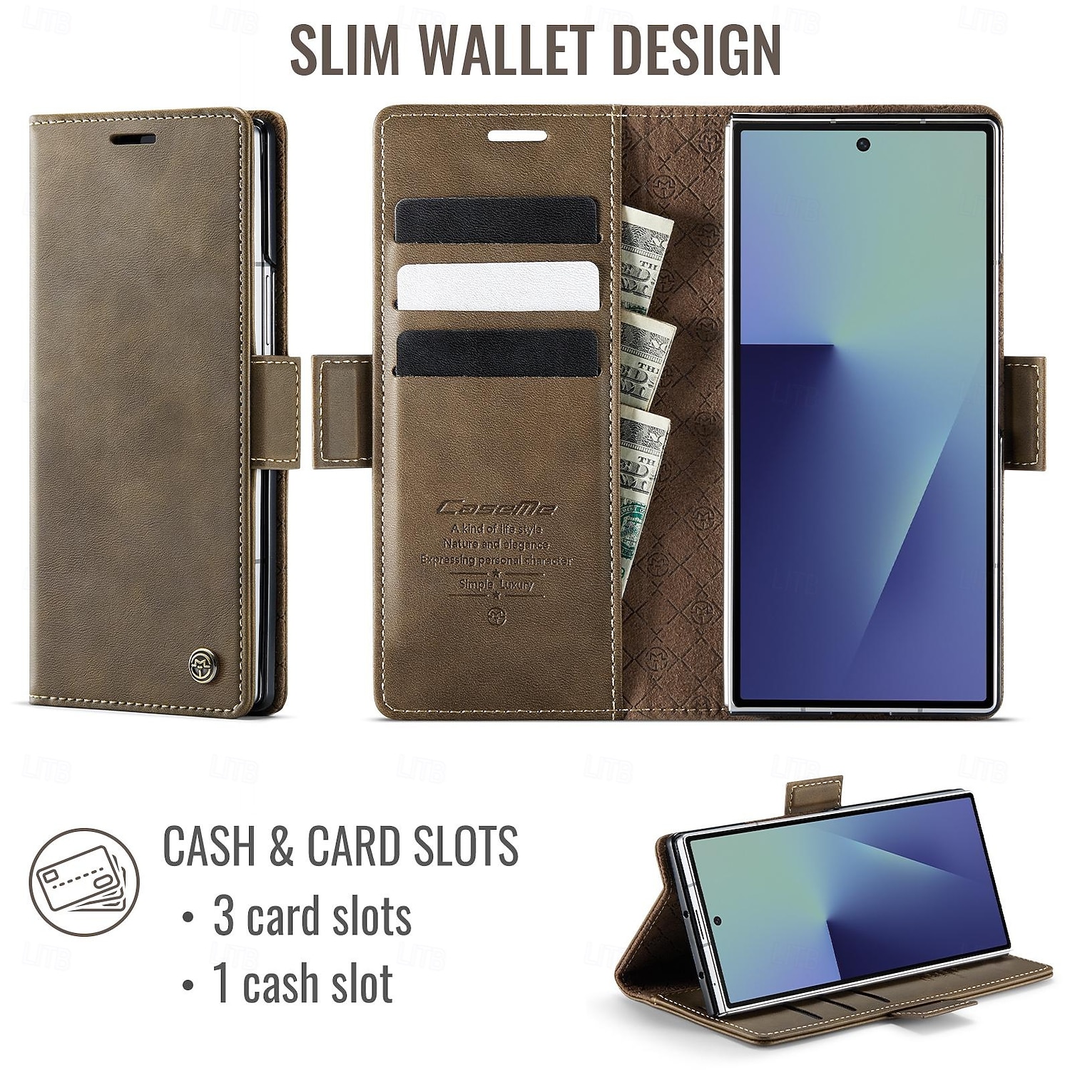 Phone Case For Samsung Galaxy Z Fold 7 Magnetic Adsorption Wallet Case Magnetic Full Body Protective Kickstand TPU PU Leather 2025 - $13.99 –P8