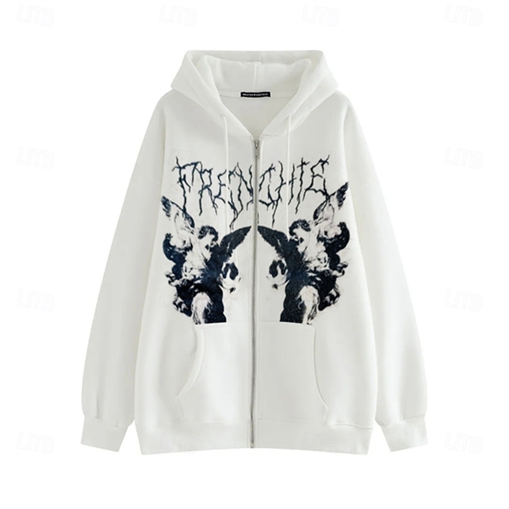 Pánské Grafika Kapuce Módní Denní Na běžné nošení Dlouhý rukáv Kapuce Venkovní Dovolená Streetwear Černá Bílá Kávová Zapni Kapsy Potisk Jaro Podzim Návrhář S M L XL 2XL 3XL 2026 - $18.99 –P5