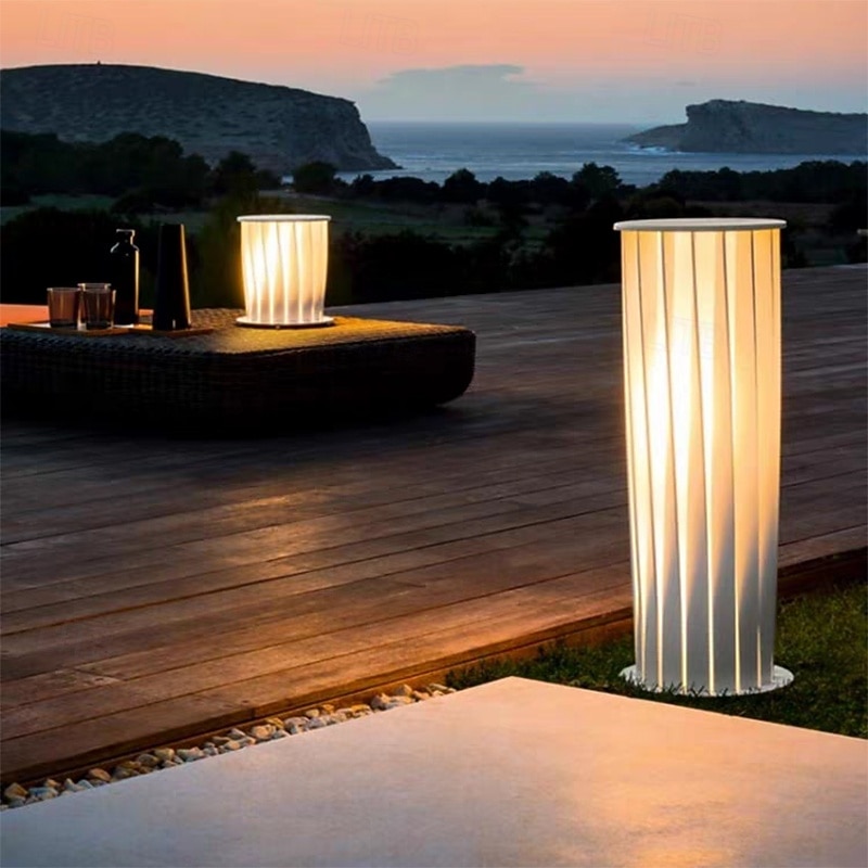 Lanterne métallique torsadée à LED, imperméable, blanche, moderne, éclairage de pelouse de 2026 ? $282.99 –P14