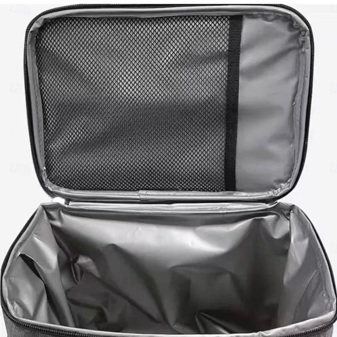 Bolsa térmica para almuerzo con correa ajustable: tela Oxford duradera, reutilizable y reutilizable para la oficina, la escuela y picnic. &Lonchera térmica negra resistente al desgarro para la playa, 2025 - $20.99 –P12