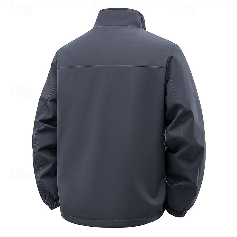 Hombre Chaqueta al aire libre Impermeable Chaqueta para senderismo Diario Senderismo Resistente al Viento A Prueba de Lluvia Bolsillo Otoño Invierno Plano Moda Clásico Escote Chino Regular Negro 2026 - $57.99 –P5