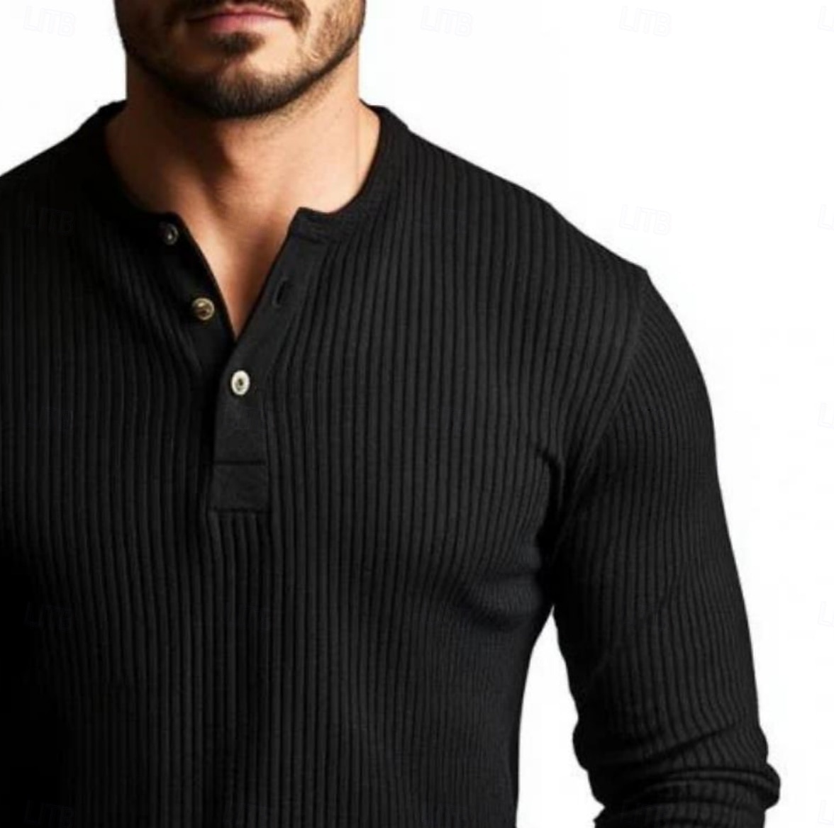 Per uomo Maglietta Maglietta a Maglia a Coste Camicia a Maniche Lunghe Manica Lunga Henley Primavera Autunno Inverno Semplice Testurizzato Striscia di Fossa Moda Designer Essenziale Lavoro a maglia del 2025 a $18.99 –P2
