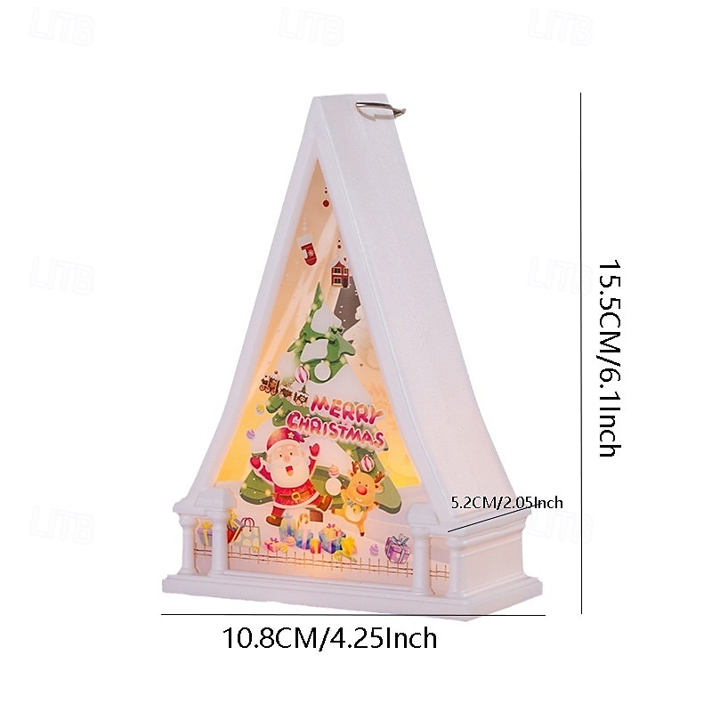 1 pièce 15,5 * 10,8 cm Noël LED électronique bougie lumière rétro vent lumière intérieure et extérieure fête bureau ornement lumière lanterne suspendue décoration de Noël accessoire ag10 * 3 piles de 2025 ? $4.49 –P9