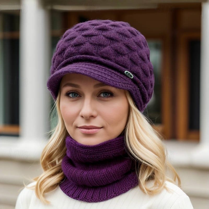 2026年 女性用 ビーニー帽 フェドーラ帽 日常 祝日 純色 ポリエステル カジュアル 保温 快適 １枚  コレクション – $21.99 –P7