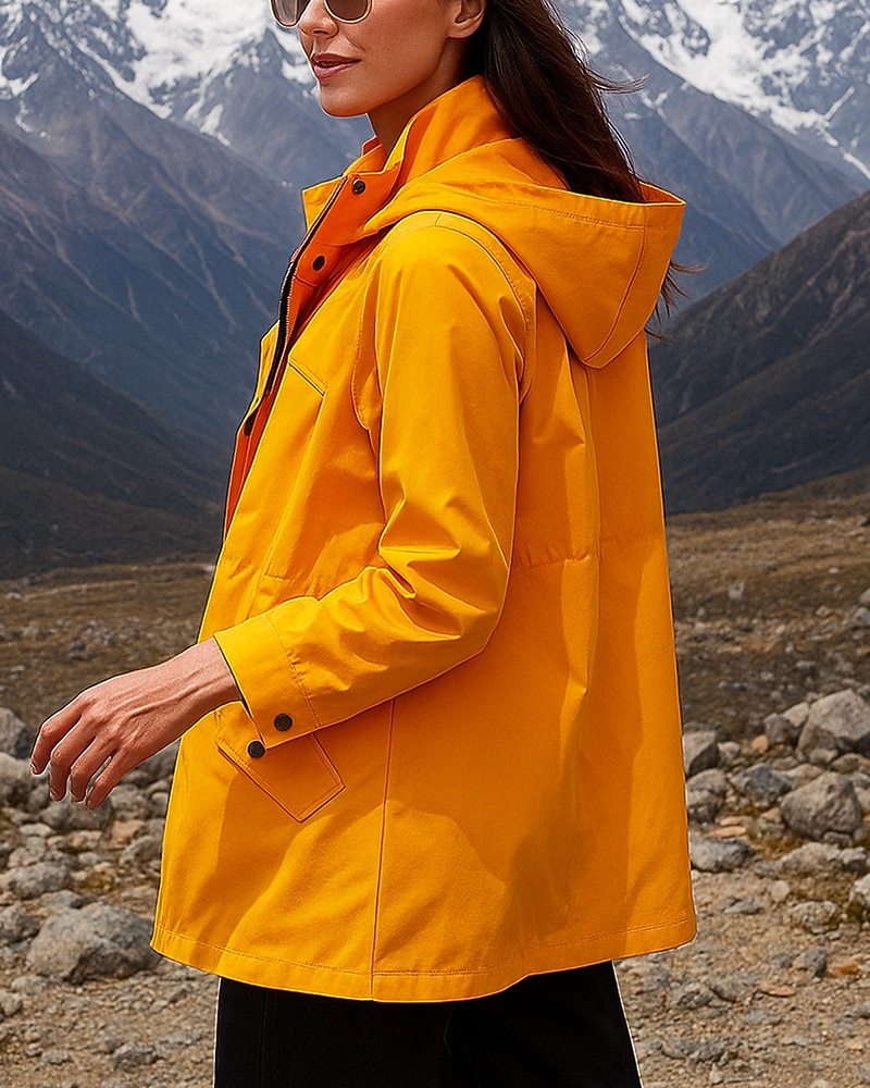 Damen Outdoorjacke Wanderjacke Regenmantel Außen Wasserdicht Winddicht Leicht Wanderoutfits Wanderbekleidung Frühling Herbst Jacke Jagd Klettern Camping / Wandern / Höhlenforschung Einfarbig Schwarz 2026 - $52.99 –P2