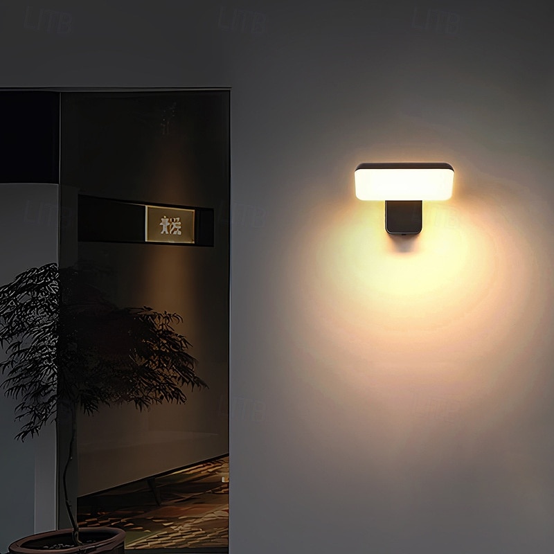 Moderne utendørs roterende vegglampe 350° justerbar hodevegglampe svart LED-vegglampe utendørs belysning for hus veranda garasje ip65 vanntett 2026 - $142.99 –P6