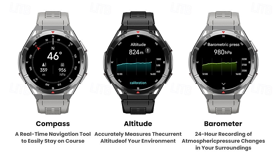 X28 Smart Watch 1.43 inch Smartwatch Fitness Running Watch Bluetooth Pedometer Call Reminder Activity Tracker Compatible with Android iOS Women Men GPS Long Standby Waterproof IP68 22mm Watch Case 2025 - $64.99 –P3