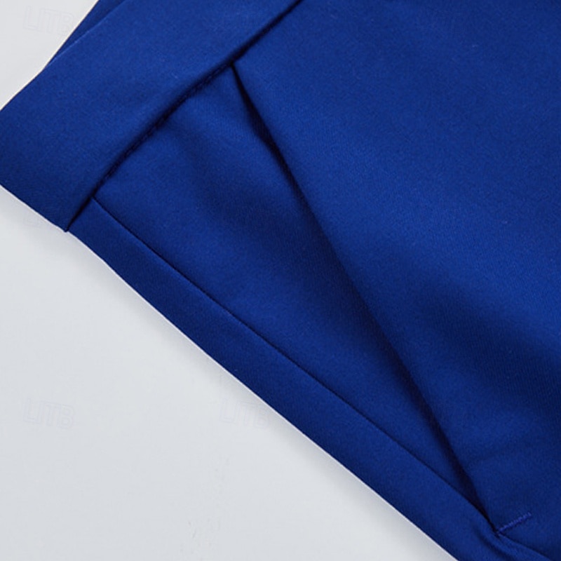 Homme Blazer Costumes Affaires Cocktail Fête de mariage 2 Pièces Mode Occasionnel Printemps Automne Polyester Uni Avec Poches Boutons Confortable Simple Boutonnage veste Noir Blanche Jaune Rose Claire de 2025 ? $110.99 –P6