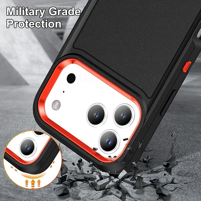 2025年 電話 ケース 用途 iPhone 17 Air 16 15 14 Pro Max Plus 16e 13 Pro Max バックカバー キックスタンド 耐衝撃 レトロ風 TPU PC コレクション – $10.99 –P5