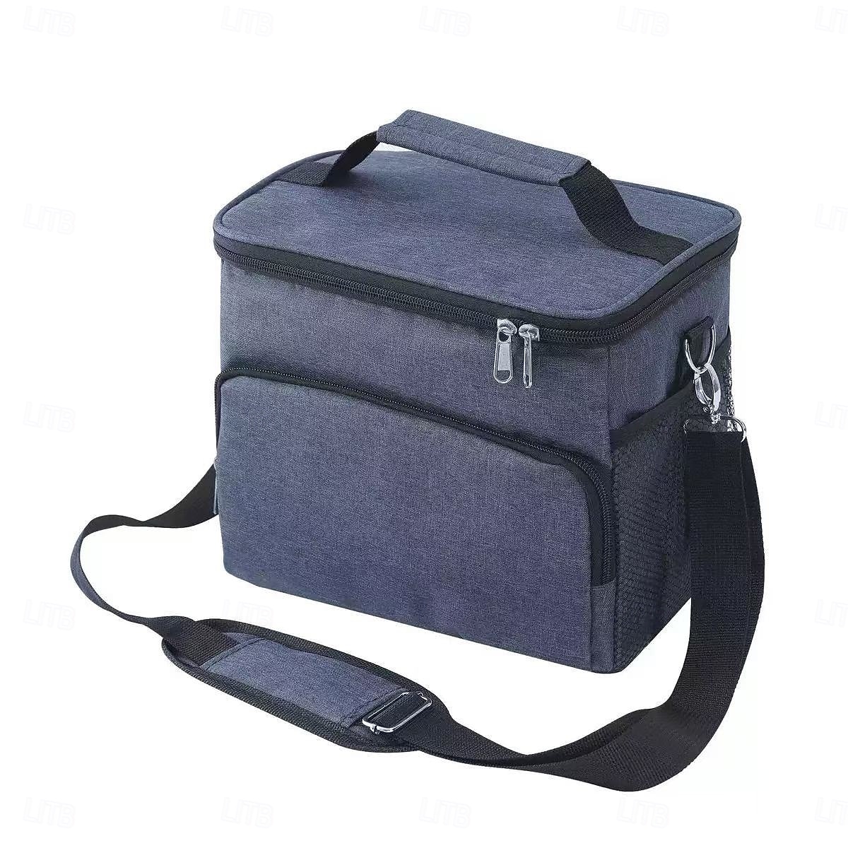 Bolsa térmica para almuerzo con correa ajustable: tela Oxford duradera, reutilizable y reutilizable para la oficina, la escuela y picnic. &Lonchera térmica negra resistente al desgarro para la playa, 2025 - $20.99 –P8