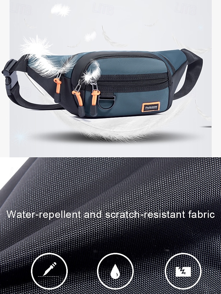 Men's Water-Resistant Crossbody Sling Bag, Multi-Way Wear Fanny Pack Waist Bag with Multiple Pockets, Casual Travel, Sports and Outdoor Shoulder Bag 2026 - $11.99 –P9