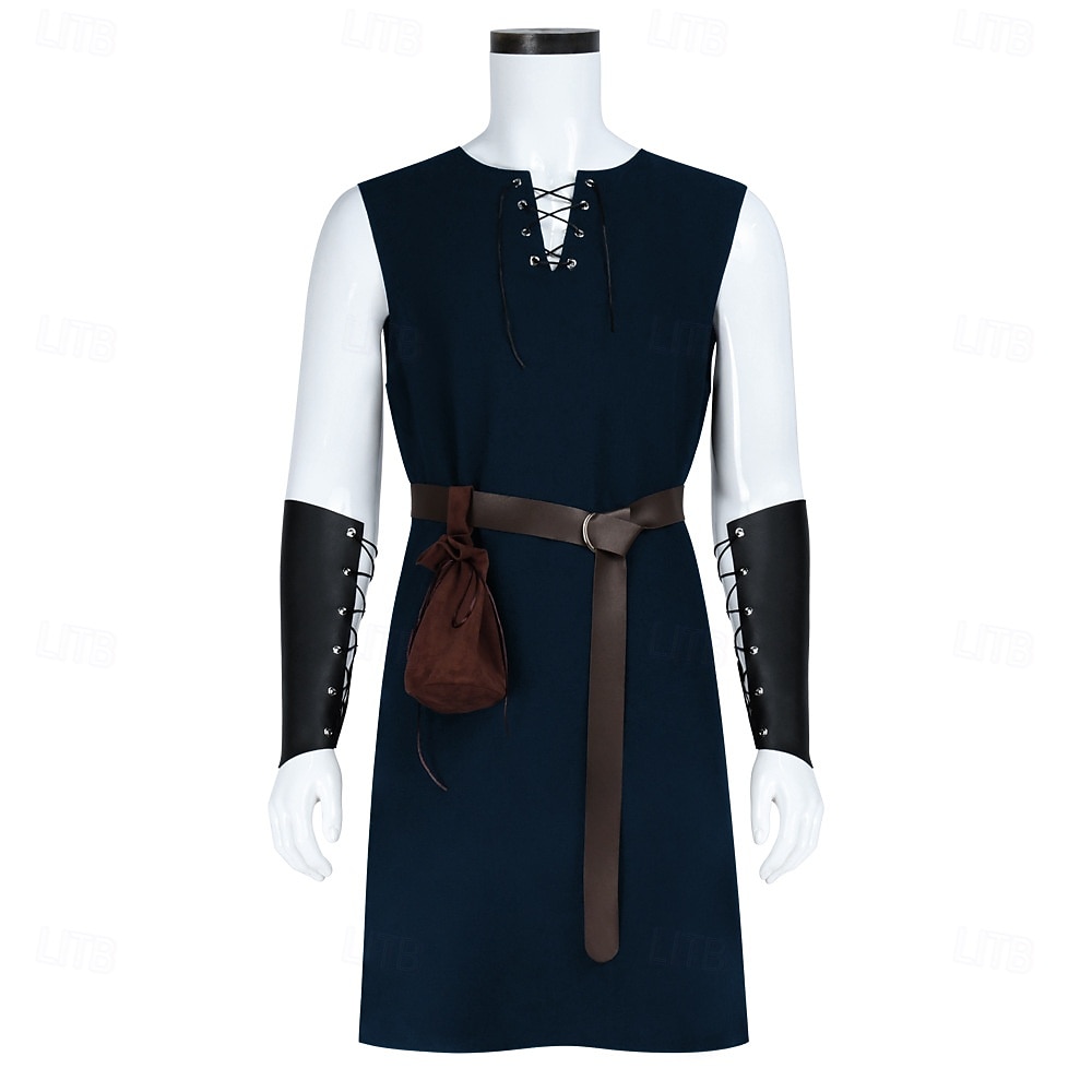 Rétro Vintage Médiéval Renaissance Armure Ensemble d'accessoires Tunique Guerrier Viking Déguisement Homme Viking Halloween Carnaval Performance LARP Foire de la Renaissance Adulte Gilet Ceinture Sac de 2025 ? $39.99 –P8