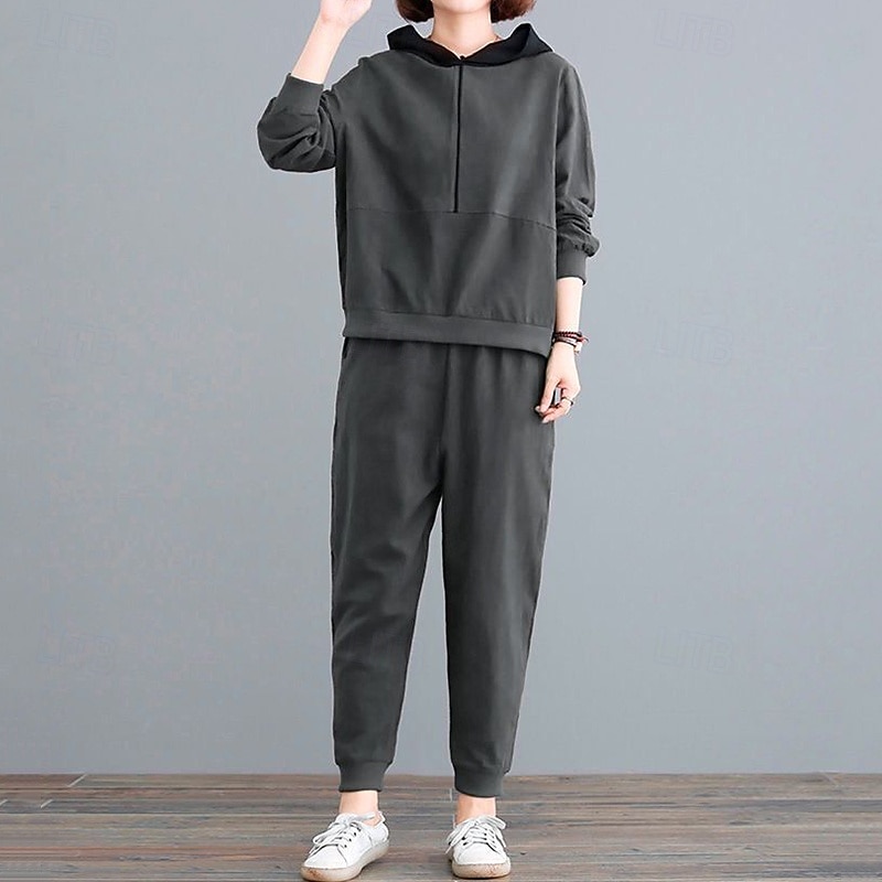 Per donna Felpe con cappuccio da salotto Tute in pile con tasca Tinta unita Completo Abbigliamento Autunno & Inverno Nero Rosso Palestra All'aperto Corsa Antivento Caldo Manica Lunga Sport del 2025 a $74.99 –P15