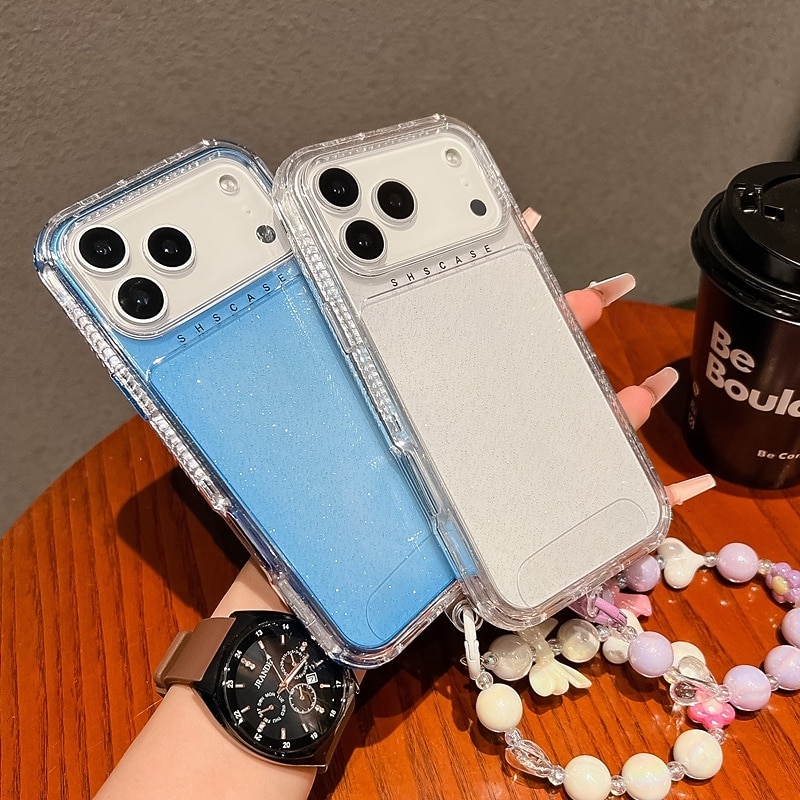 teléfono Funda Para iPhone 17 Pro Max 17 Air 16 15 14 Pro Max Plus 13 Pro Max Funda Trasera con cordón Brillo ostentoso brillante Antigolpes Retro TPU Acrílico 2025 - $12.99 –P12