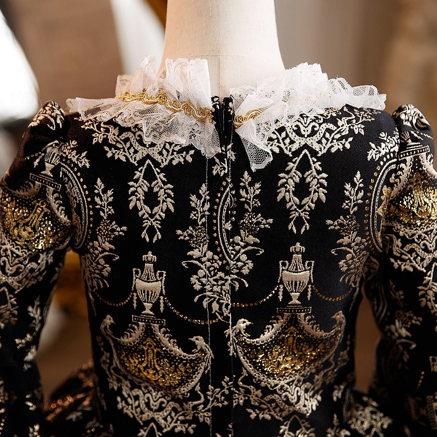 Rokoko Steampunk schick Maxi Partykostüm Zubehör Glockenärmel Prinzessin Schleife Retro Ballkleid Spitzkragen Kostüm Mädchen königlich Weihnachten Halloween Karneval Maskerade Hochzeitsfeier Festival 2026 - $170.99 –P13