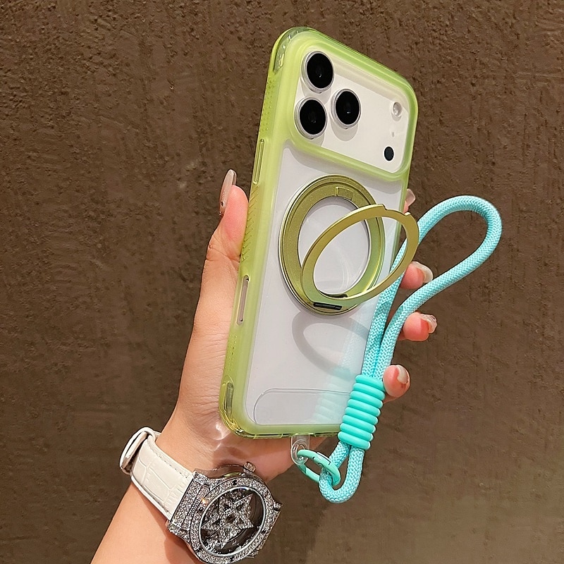 2025年 電話 ケース 用途 iPhone 17 Pro Max 17 Air 16 15 14 Pro Max Plus 13 Pro Max バックカバー ストラップ付き ワイヤレス充電をサポート キックスタンド レトロ風 TPU アクリル  コレクション – $21.99 –P10