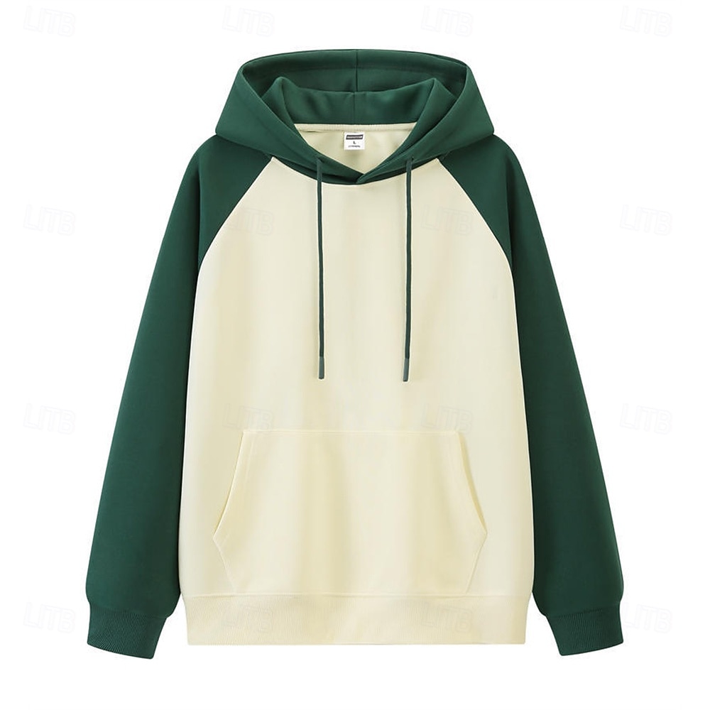 Hombre Sudadera Negro Vino Azul Marino Verde Trébol Azul claro Con Capucha Bloque de color Correa Retazos Bolsillo Deporte Diario Festivos Poliéster Ropa de calle Básico Casual Primavera Otoño Ropa 2026 - $33.99 –P2