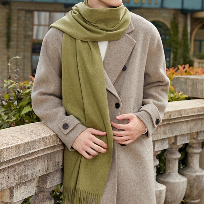 Жен. Прямоугольный платок Шарфы кольцом Повседневные выходные Синий Оранжевый ШАРФ Чистый цвет 2025 - $19.99 –P3