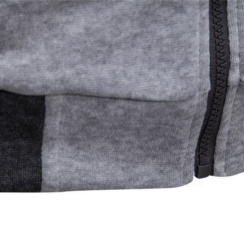 Homens Moletom Full Zip Hoodie Preto Vermelho Cinza Claro Cinzento Escuro Com Capuz Tecido Patchwork Desportos e Ar livre Casual Diário Roupa de rua Legal Roupa de Esporte Primavera & Outono Roupa de 2025 por $17.99 –P9