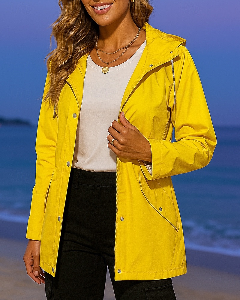 Női Kültéri kabát Planinarska jakna Esőkabát Külső Vízálló Szélbiztos Gyors szárítás Könnyű Túrafelszerelések Túraruházat Tavasz Ősz Zakó Vadászat Mászás Kempingezés / Túrázás / Barlangászat Tömör 2026 - $39.99 –P3