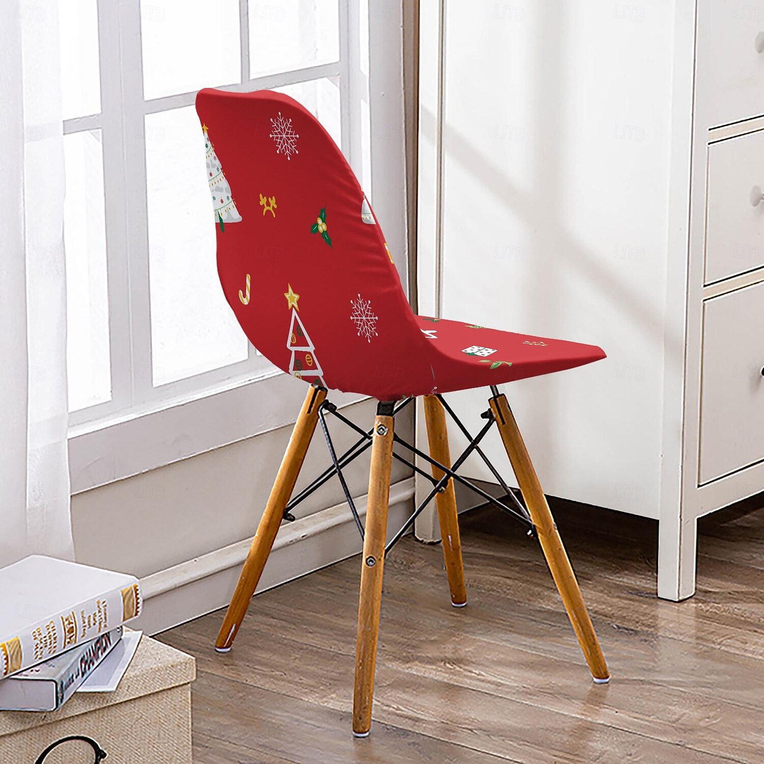 Coprisedie natalizi in seta di latte da 1/2/4/6 pezzi, coprisedie protettivi morbidi, altamente elastici e lavabili, sedie da pranzo decorative per feste, ristoranti e hotel del 2025 a $11.49 –P6