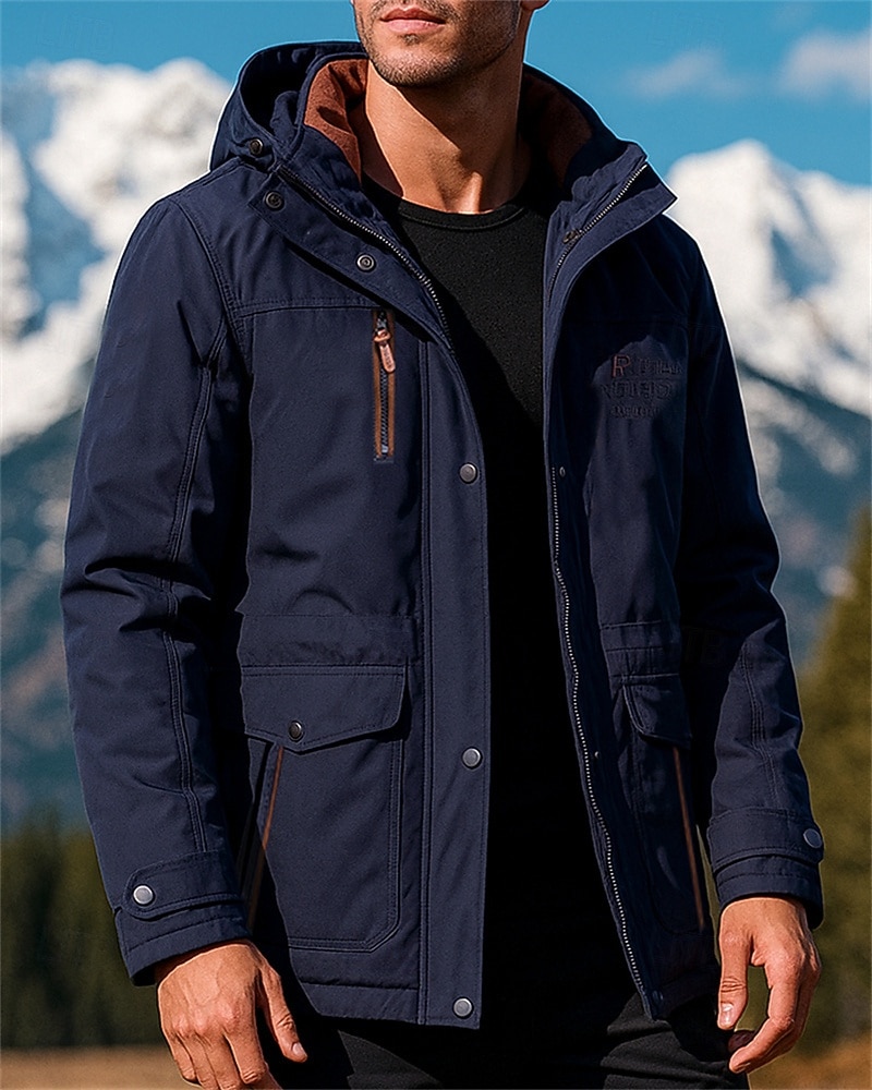 Per uomo Giacca con Cappuccio Giacca da escursionismo Giacca in pile da escursionismo Cotone Inverno All'aperto Calore Termico Antivento Giacche in pile Caccia Arrampicata Campeggio / Escursionismo del 2025 a $63.99 –P2