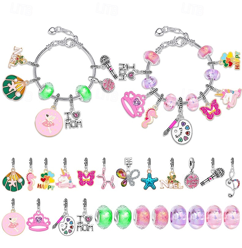 Christmas Advent Calendar Bracelets 2025 for Girls, 24 Days DIY Jewelry Making Kit with 22 Charm Beads and 2 Adjustable Bracelets, Xmas Countdown Gift for Kids Teens Women 2025 - $21.99 –P4