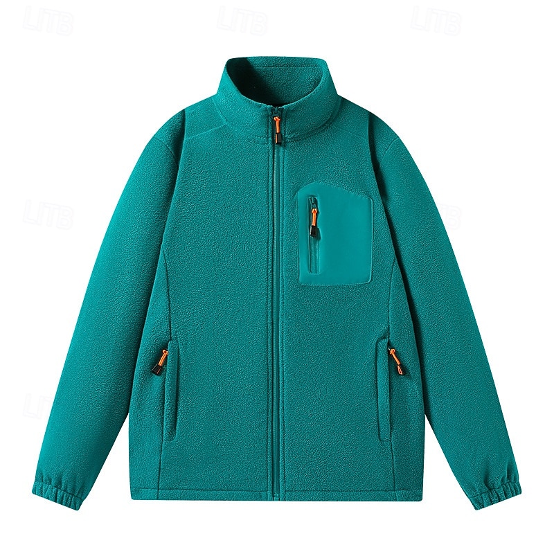 Per uomo Giacca Invernale Giacca in Pile Giacca Casual Vacanza Quotidiano Calore Termico Tasca Pile Autunno Inverno Semplice Moda Streetwear Collo alla coreana Regolare Nero Rosa Rosso Viola Verde del 2025 a $27.99 –P13