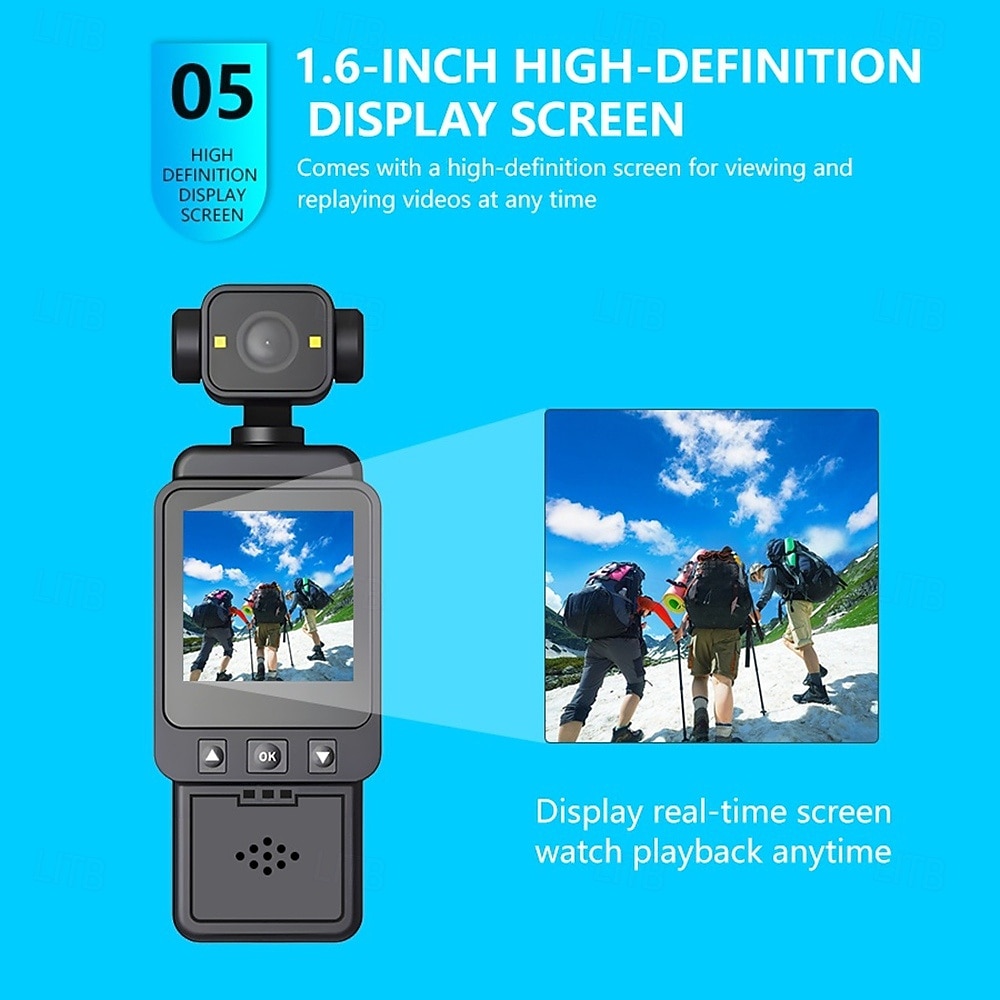 DV-01 Action Camera Portable Recording Image and Video Function Mini WIFI Control 1.6 inch 48MP 1080p 128 GB Street 2025 - $42.99 –P9