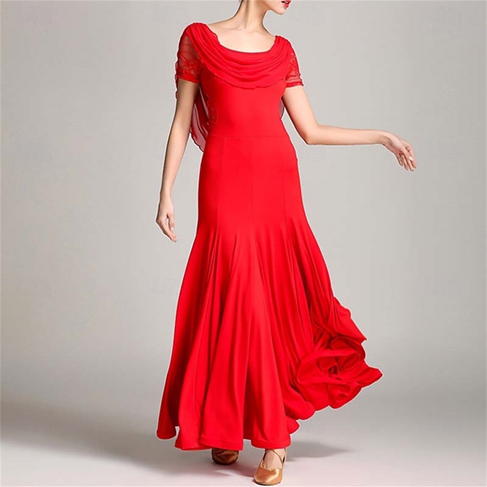 costume da ballo moderno da donna, costume da ballo da sala, abito da grande swing del 2026 a $105.99 –P8