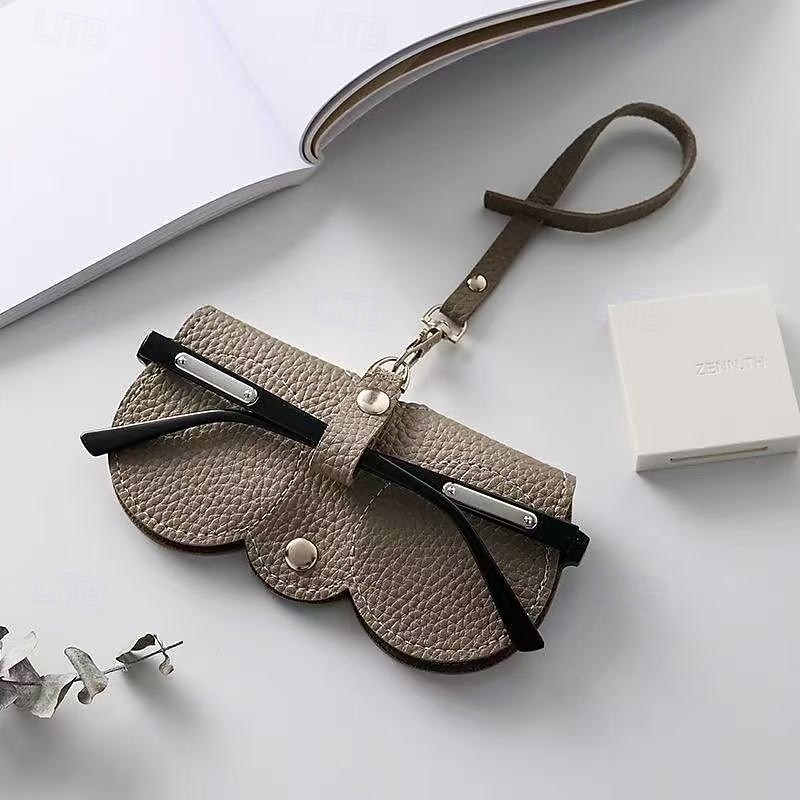 Мягкая кожаная сумка для солнцезащитных очков, 5 пар, портативный футляр для очков для женщин и мужчин, мягкий войлочный органайзер для очков с ремешком 2025 - $15.99 –P14