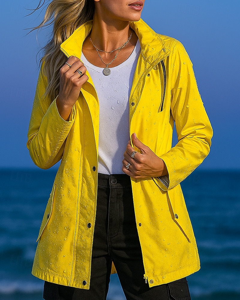 Női Kültéri kabát Planinarska jakna Esőkabát Külső Vízálló Szélbiztos Gyors szárítás Könnyű Túrafelszerelések Túraruházat Tavasz Ősz Zakó Vadászat Mászás Kempingezés / Túrázás / Barlangászat Tömör 2026 - $39.99 –P1