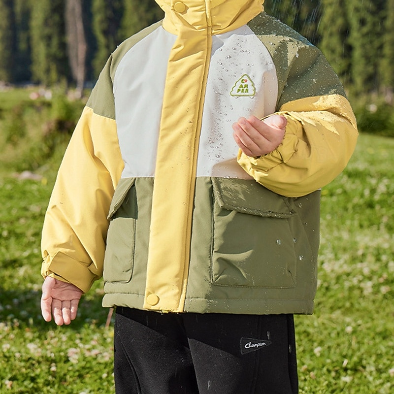 Infantil Para Meninos Jaqueta de Trilha Jaqueta para atividades ao ar livre agasalhos Bloco de cor Manga Longa Zíper Bolsos Comfort IMPERMEÁVEL A prova de Vento Casaco Ao ar livre Moda Diário Verde de 2025 por $70.99 –P1