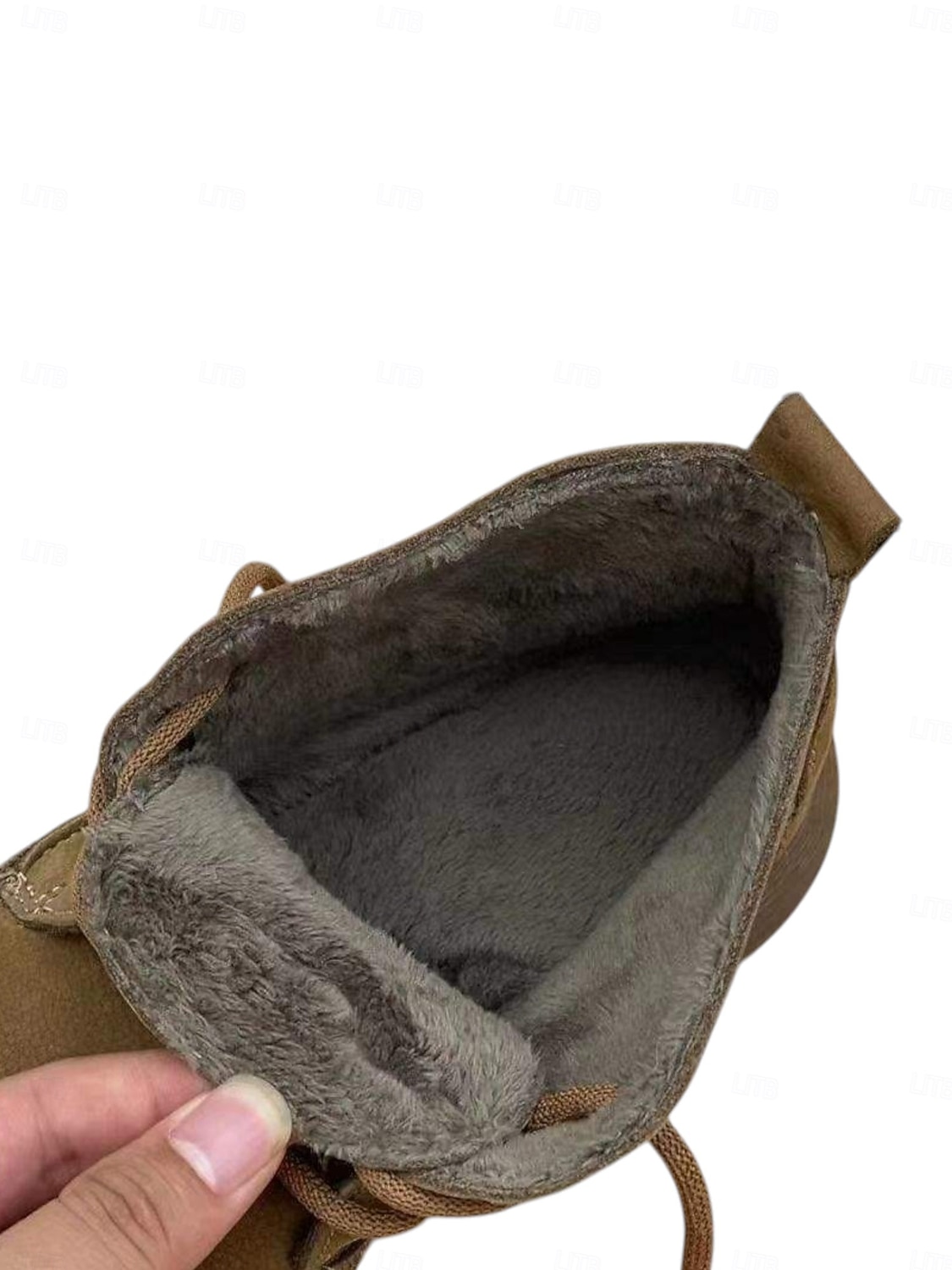 Warme, met fleece gevoerde suède enkellaarsjes voor dames - comfortabele veterschoenen voor de winter, voor buiten en dagelijks gebruik 2026 - BHD 23.09 –P3