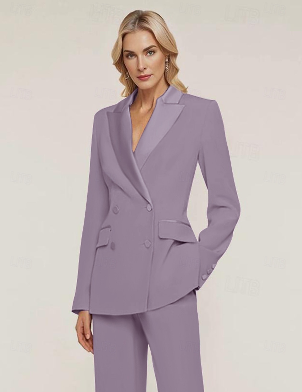Női Blézer Sport kabát Előírásos Esküvői vendég Sifon Elegáns Hosszú ujj Csúcs hajtóka Dupla soros 2025 - $104.99 –P12