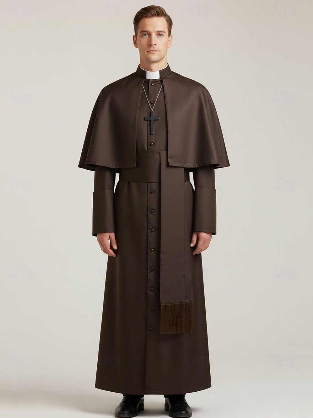 Retrò Vintage Medievale Rinascimento Cappotto Costume di fantasia Prete Costume Per uomo Halloween Carnevale Performance LARP Fiera Rinascimentale Adulti Body / Tutina del 2026 a $49.99 –P4