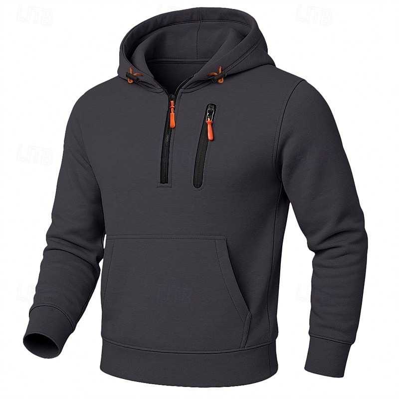 Men's Hoodie Quarter Zip Hoodie Tactical Hoodie Black White Army Green Navy Blue Khaki Hooded Plain Zipper Sports & Outdoor Casual Daily Streetwear Cool Sportswear Fall Spring &  Fall Clothing Apparel 2026 - $24.99 –P7