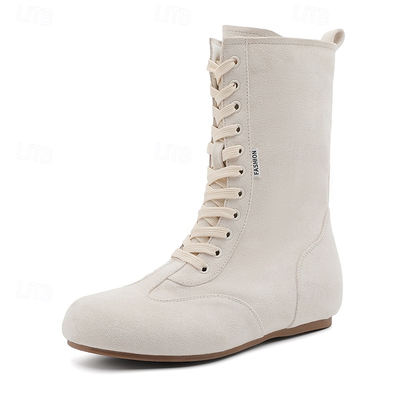 stivali alti da uomo in pelle scamosciata gialla: un trend setter urbano, un comodo design con lacci per un uso casual o quotidiano del 2026 a $79.99 –P1