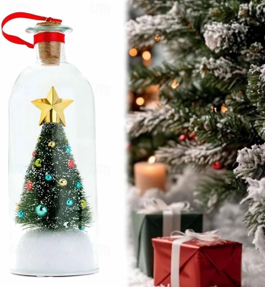 Messaggio di Natale in una bottiglia, ornamento con registrazione vocale, ornamenti in vetro per l'albero di Natale con messaggio, design unico con bottiglia, decorazione natalizia registrabile, del 2025 a $27.99 –P6