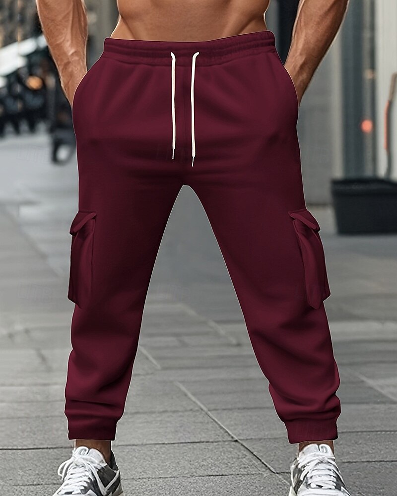 Per uomo Pantaloni da Tuta Cargo Pantaloni da tuta Joggers Pantaloni Coulisse Tasca Elastico in vita Semplice Comodità Sport all'Aperto Quotidiano Moda Casual Nero Bianco Micro-elastico del 2025 a $16.49 –P10